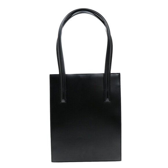 CARTIER Logo Panther Shoulder Hand Bag Leather Black GHW Made In Italy 34YG991 - Picture 4 of 16